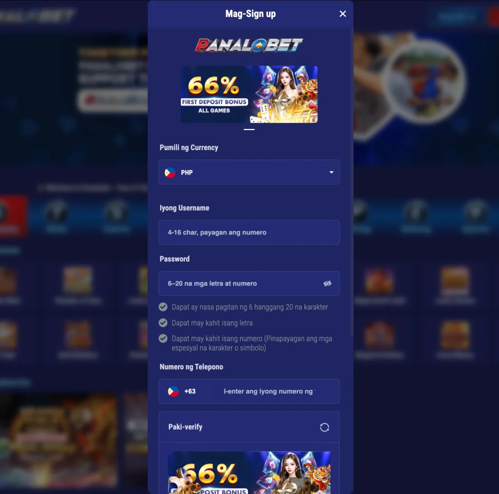 Panalobet Mobile App